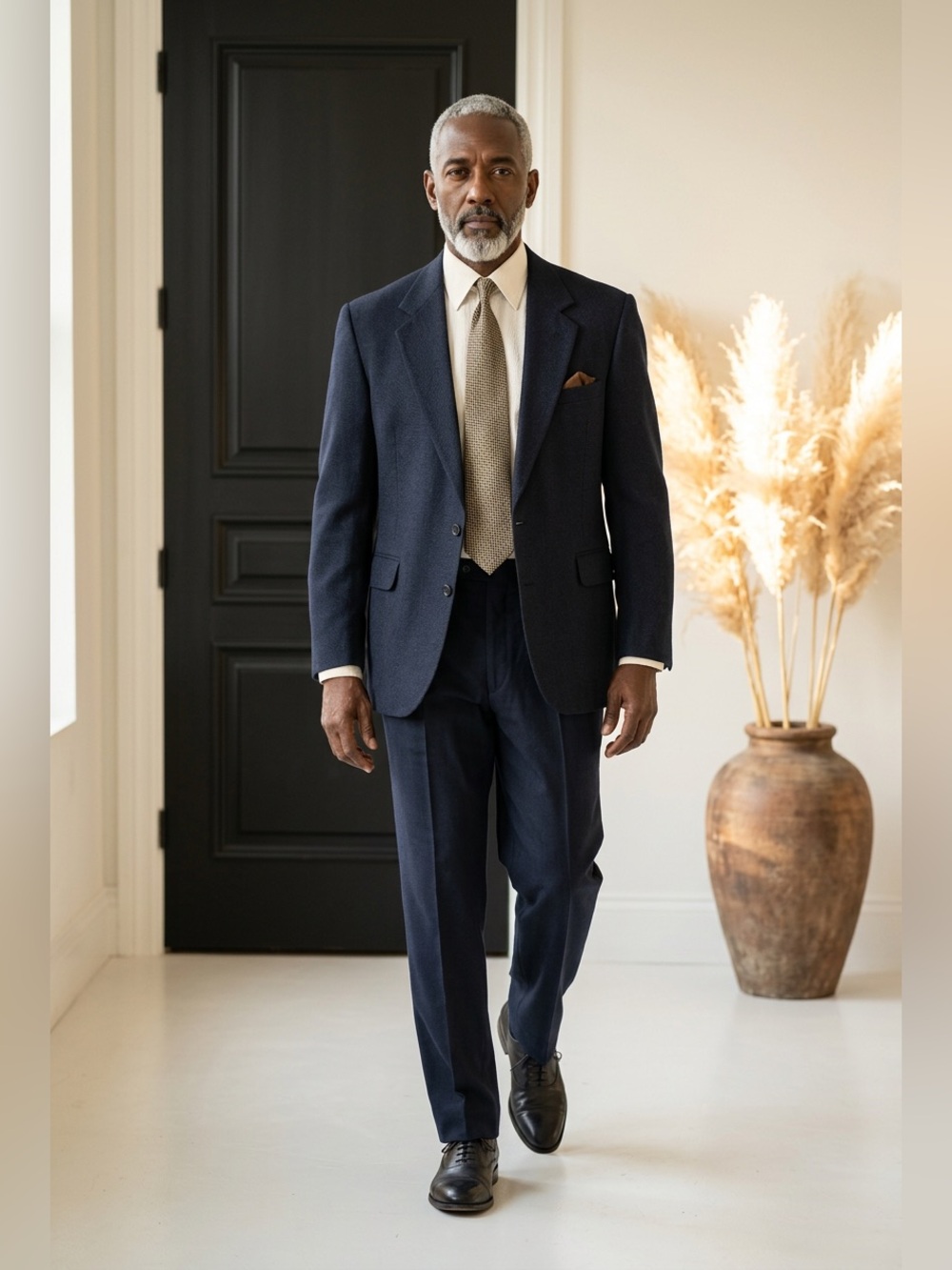 Evan Picone Men's Navy Blue Two-Piece Suit☑️